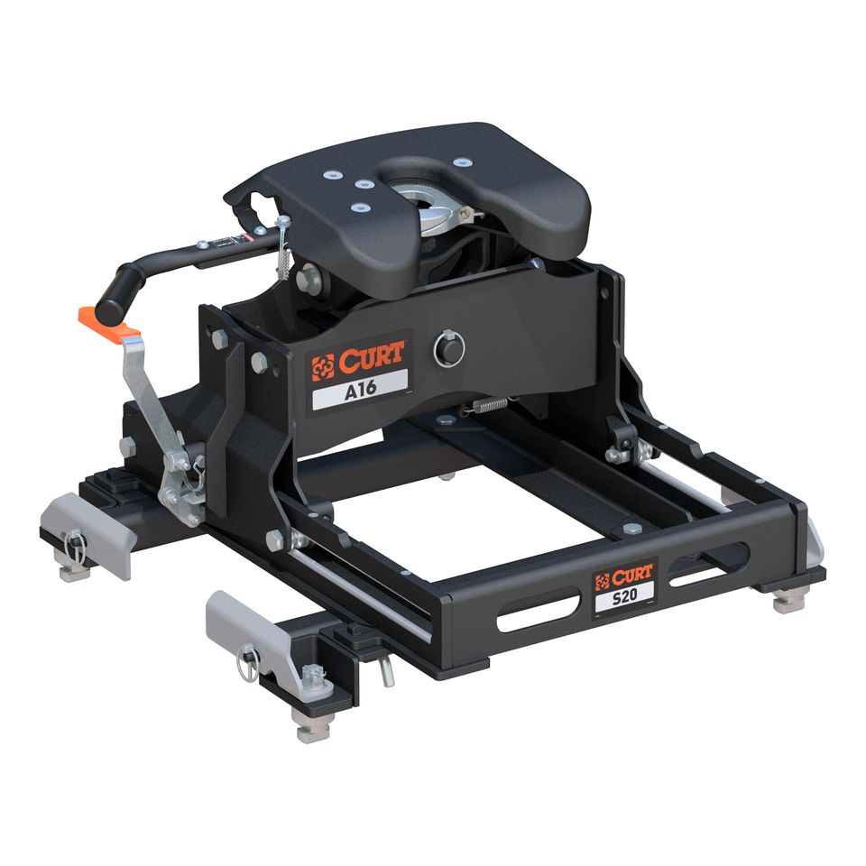 16054 - A16 5th Wheel Slider Hitch, 16,000 lbs, Select Chevy Silverado, GMC Sierra 2500, 3500 HD, 6.5-Foot Bed Puck System - 2016-2019 Chevrolet Silverado 2500 HD and more