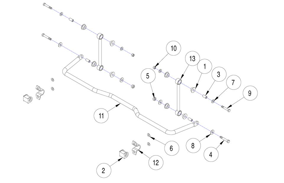 1129-135 - SWAY BAR KIT - 2025-2026 RAM 1500 CLASSIC, 2020-2024 Ram 1500 Classic, 2011-2019 Ram 1500, 2014-2019 Ram 2500 and more