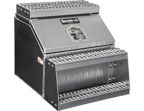 1705282 - Heavy Duty Smooth Aluminum WideOpen™ Step Boxes for Semi Trucks - 24 Inch Width