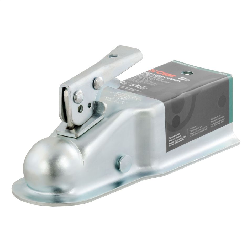 25100 - 2in. Straight-Tongue Coupler with Posi-Lock (3in. Channel; 5;000 lbs; Zinc)