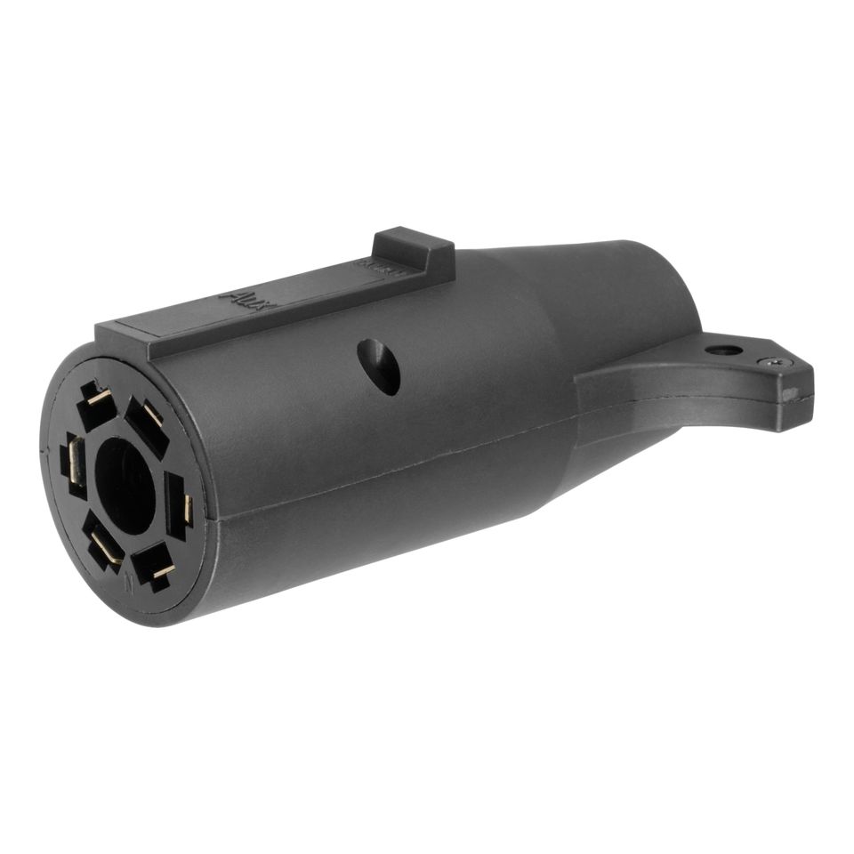 57261 - 7-Way RV Blade Vehicle-Side to 6-Way Round Trailer Wiring Adapter, Center Pin Auxiliary Power