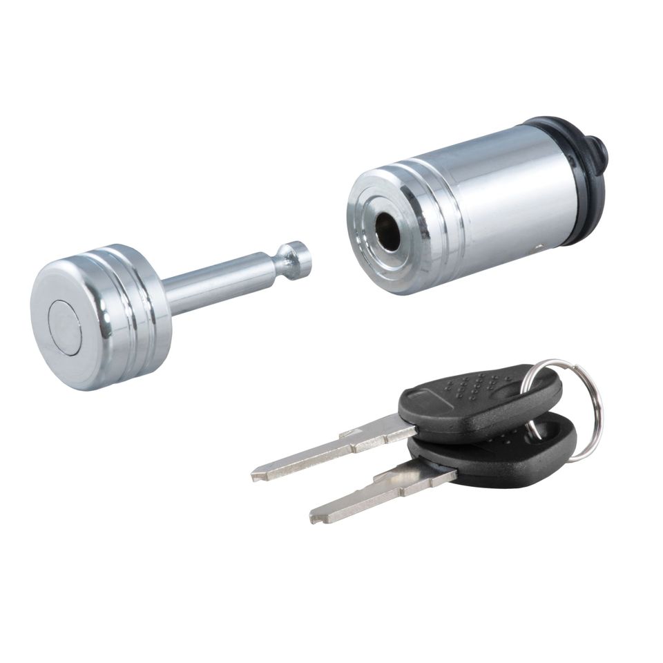 23520 - Chrome Trailer Tongue Coupler Lock, 1/4-Inch Pin Diameter, Up to 7/8-Inch Span
