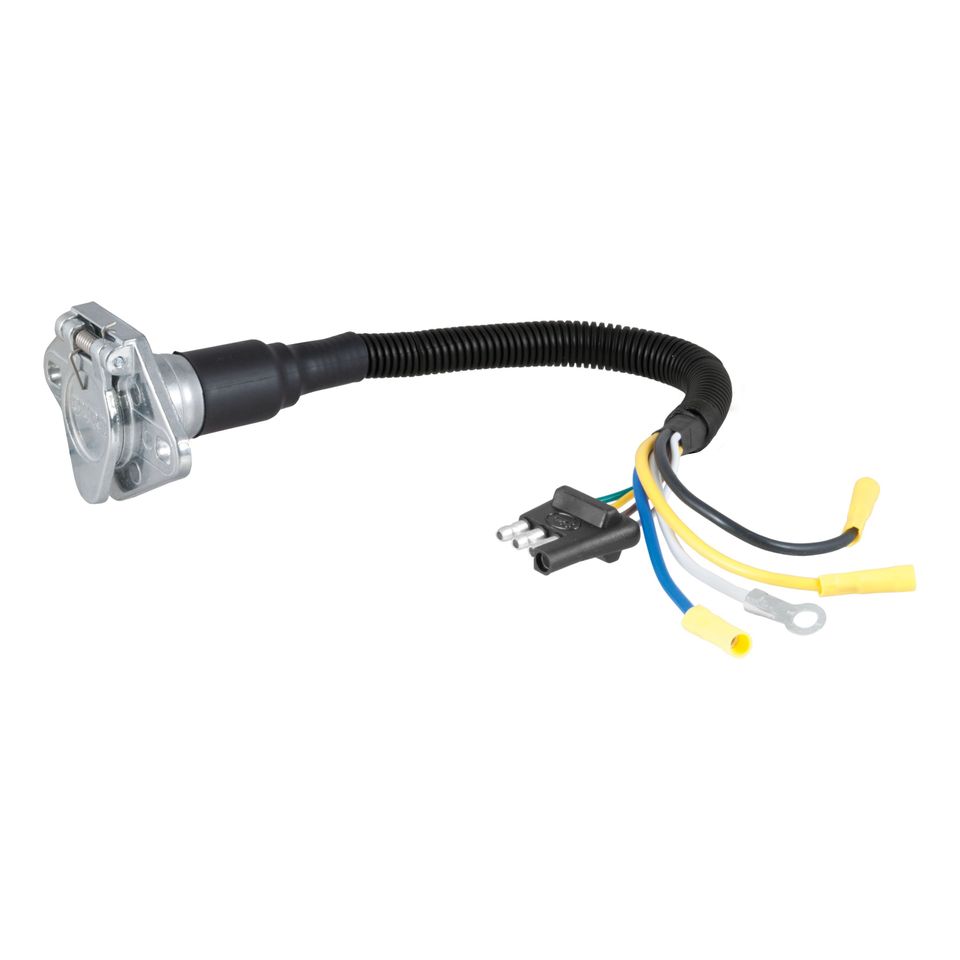 57183 - 4-Way Flat Vehicle-Side to 6-Way Round Trailer Wiring Adapter