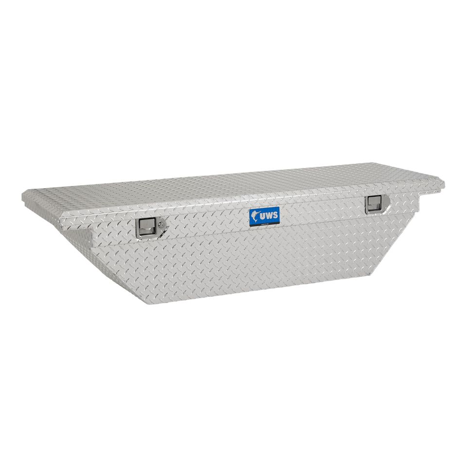 TBS-63-A-LP - Bright Aluminum 63" Angled Truck Tool Box with Low Profile (LTL Shipping Only) - 2005-2026 Nissan Frontier and more