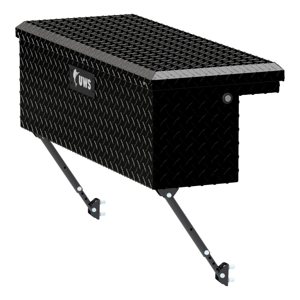 EC30362-MK2 - 36-Inch Gloss Black Heavy-Wall Aluminum Truck Side Tool Box with Low Profile, RigidCore Lid, Space-Saving Legs