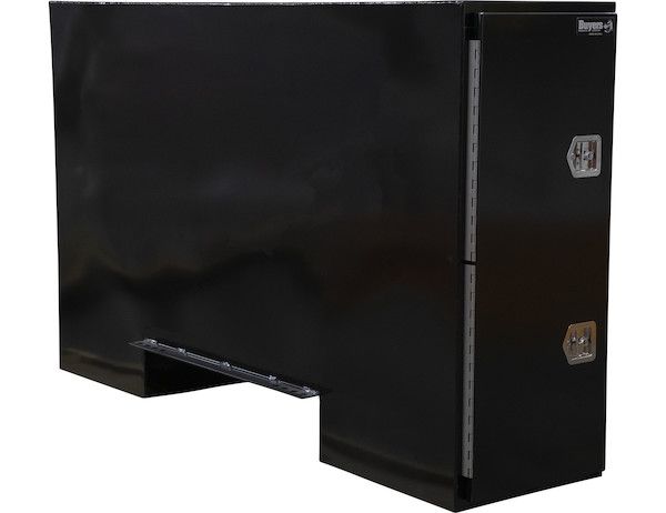 BP965724B - 57x24x96 Inch Straight Side Black Steel Backpack Truck Tool Box - 11.26 Inch Offset Floor