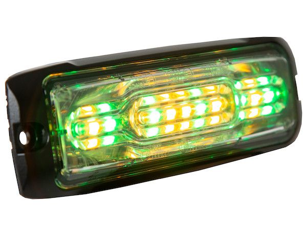 8890310 - Ultra Thin Wide Angle 5 Inch Amber/Green LED Strobe Light