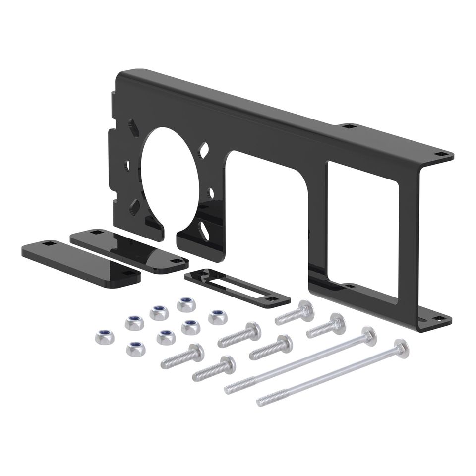 58000 - Easy-Mount Vehicle Trailer Wiring Connector Mounting Bracket for 2-Inch Receiver, 4 or 5-Way Flat, 6 or 7-Way Round
