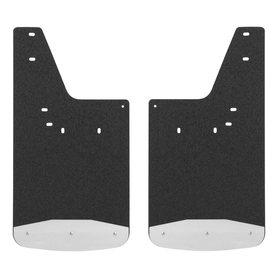250933 - Rear 12-Inch x 23-Inch Textured Rubber Mud Guards, Select Dodge, Ram 1500, 2500, 3500, 2 Flaps - 2011-2027 Ram 2500 and more