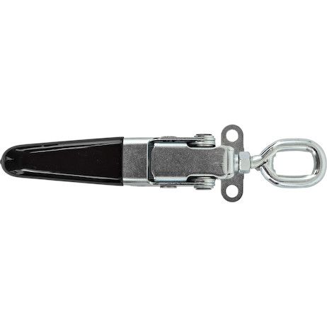 WJ225R - Heavy Duty Adjustable Draw Latch - Zinc Plated with Black Rubber Dipped Handle