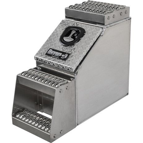 1705181 - 24x28x18 Inch Heavy Duty Diamond Tread Aluminum Step Box