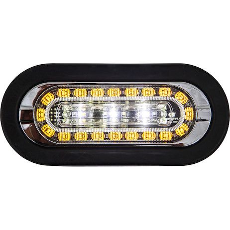 5626226 - Combination 6 Inch LED Amber Marker Light with Amber/Clear Strobe Light
