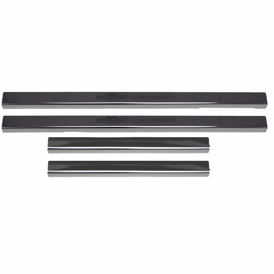 95183BP - Black Platinum Door Sill Plates Kit - Fits Chevy Silverado,GMC Sierra 2019-2026 Crew Cab - 2019-2026 Chevrolet Silverado 1500 and more