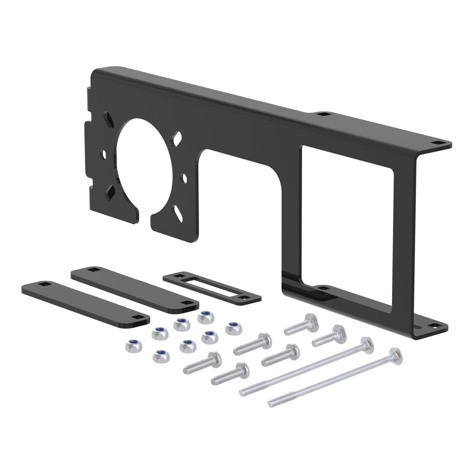 58003 - Easy-Mount Vehicle Trailer Wiring Connector Mounting Bracket for 2-1/2-Inch Receiver, 4 or 5-Way Flat, 6 or 7-Way Round