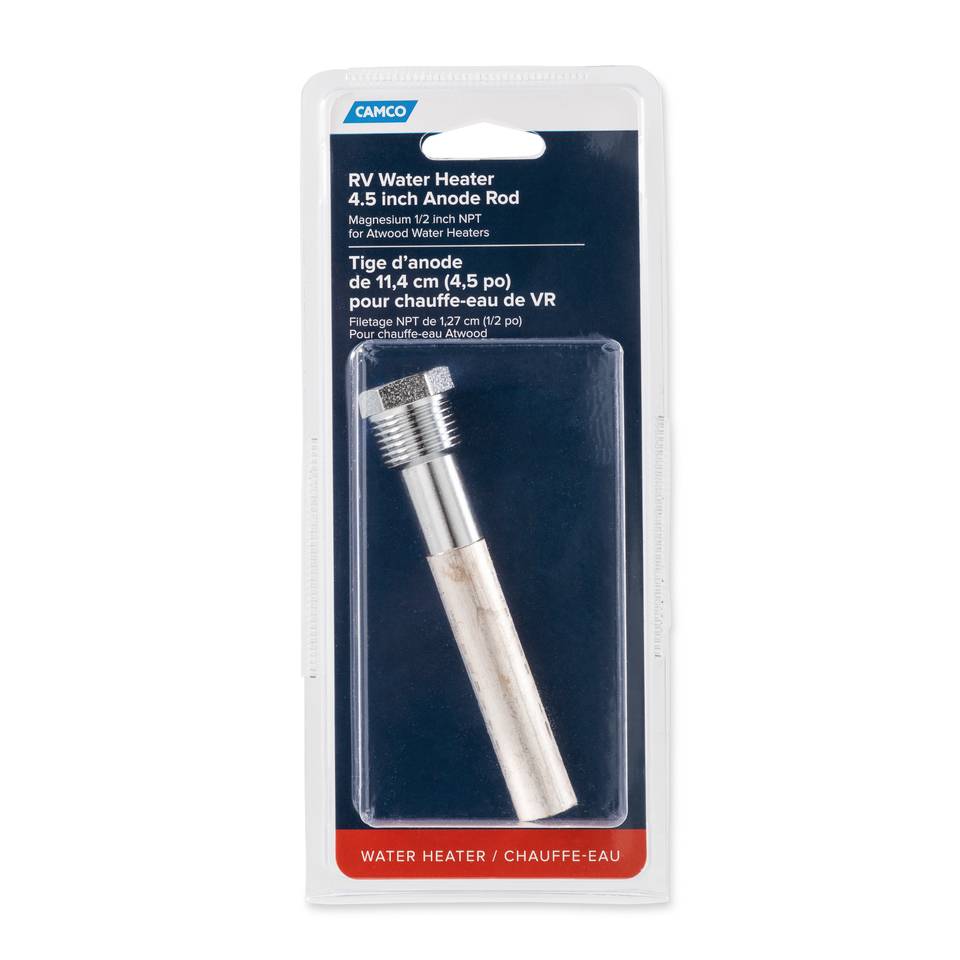 11553 - Magnesium RV Water Heater Anode Rod for Atwood Aluminum Water Heaters, 4 1/2″ Long with 1/2″ Pipe Thread