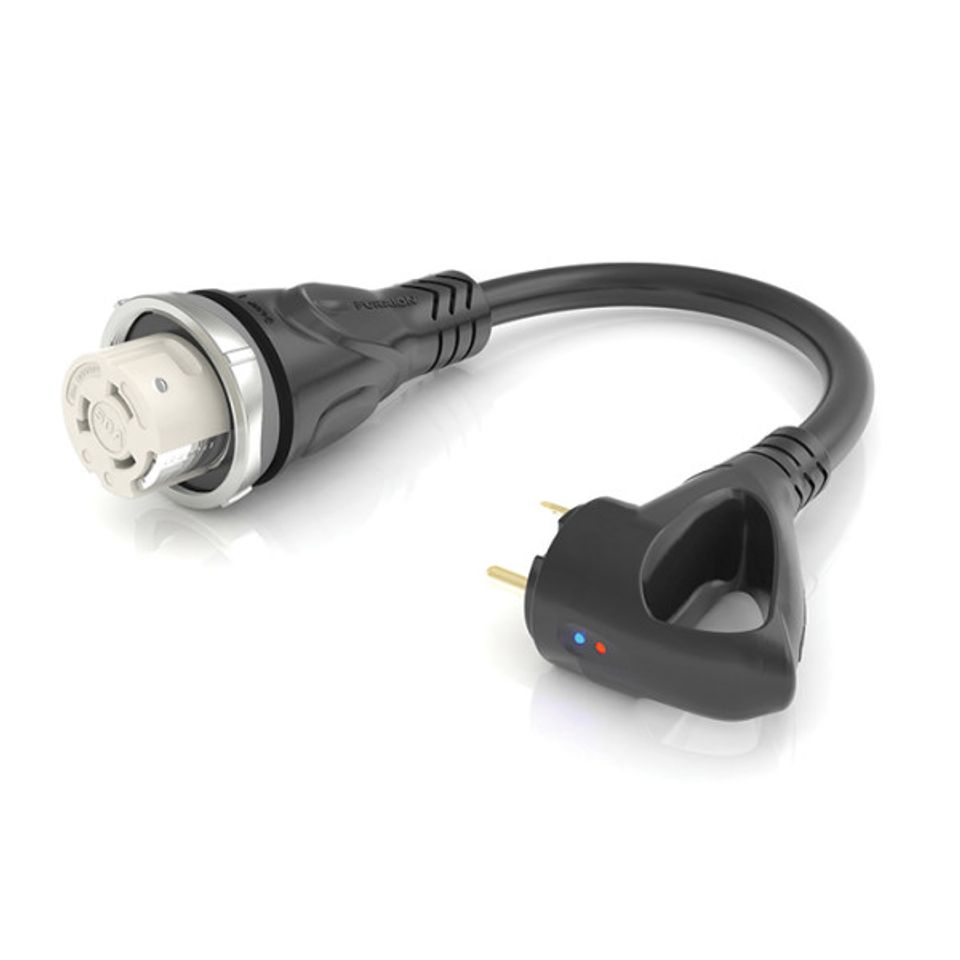 2021123856 - Pigtail Adapter - 50A Connector to 30A Plug, Black #FP5030R-SB